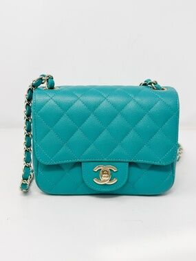 Chanel Caviar Square Mini Classic Flap